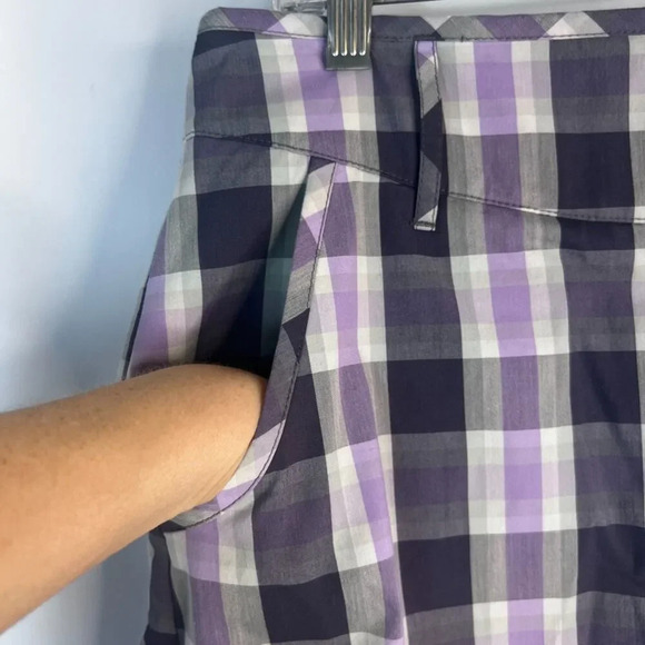 Annika Cutter & Buck Purple Plaid Golf Skort Size 8/MD - Picture 4 of 12